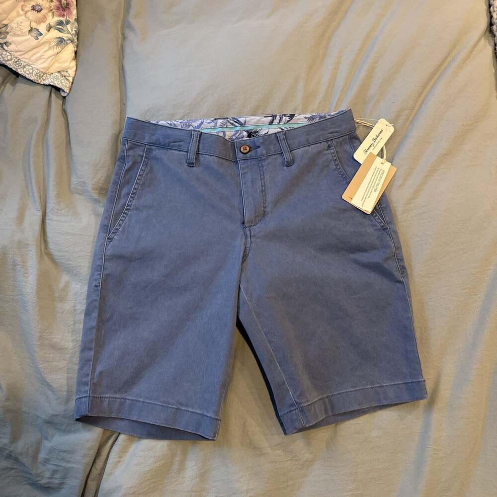 NWT Tommy Bahama Boracay Chino Shorts 10 Inch – port side‎ blue size 29